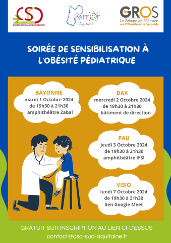 Soirées de sensibilisation à l'obésité pédiatrique - CSO Sud Aquitaine